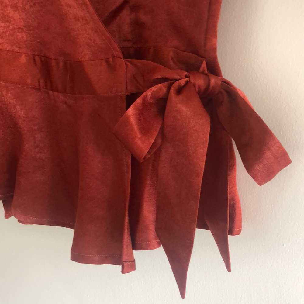 Incredibly Soft, Brand New Rust Colored Blouse - image 2